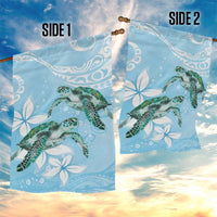 Polynesia Valentine's Day Garden Flag SeaTurtle Couple Polynesian - Fairy Sparkles Color