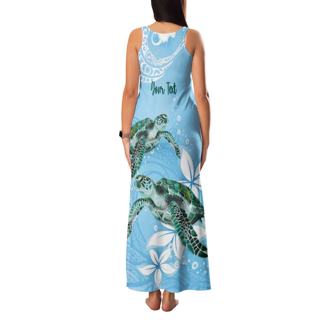 Personalised Polynesia Valentine's Day Tank Maxi Dress SeaTurtle Couple Polynesian - Fairy Sparkles Color