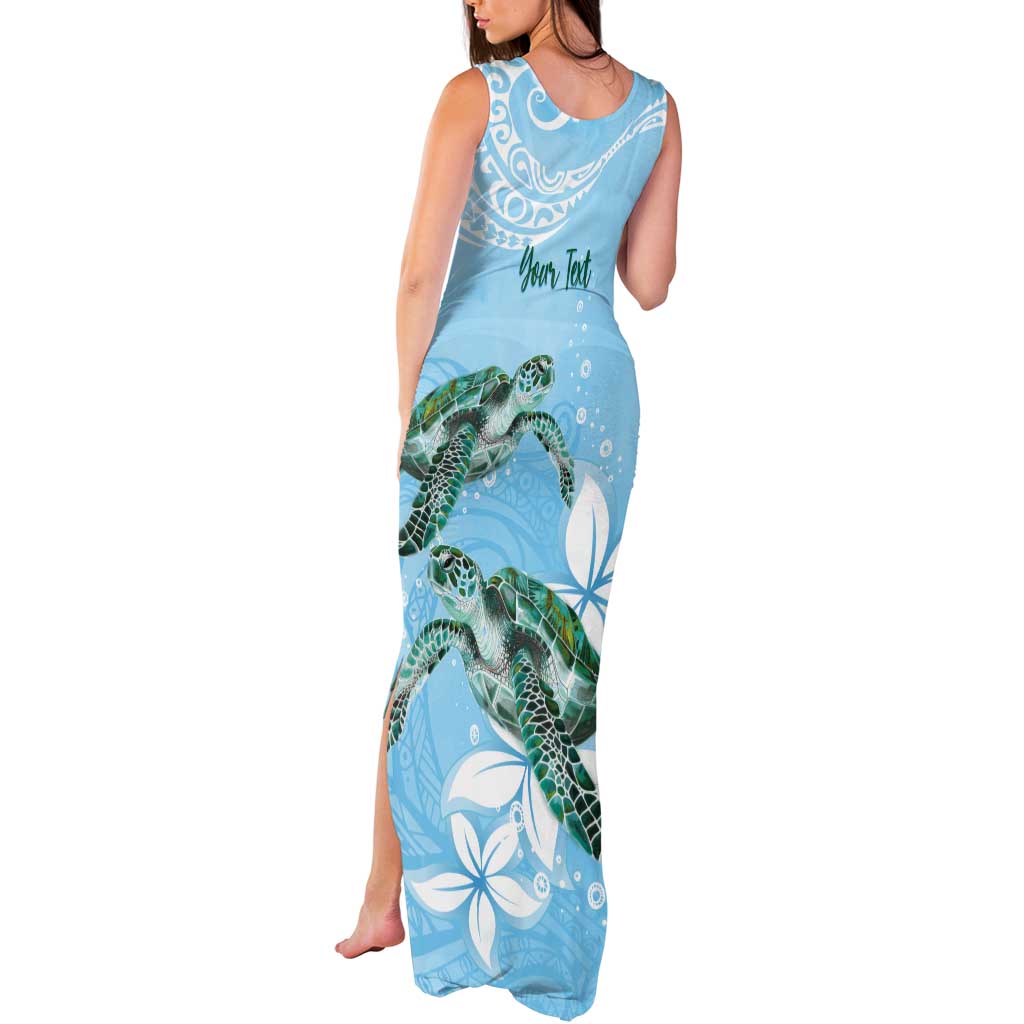 Personalised Polynesia Valentine's Day Tank Maxi Dress SeaTurtle Couple Polynesian - Fairy Sparkles Color