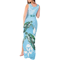 Personalised Polynesia Valentine's Day Tank Maxi Dress SeaTurtle Couple Polynesian - Fairy Sparkles Color