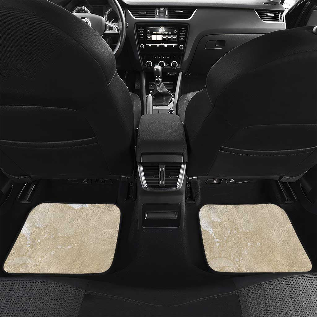 Happy Valentine's Day Polynesia Car Mats SeaTurtle Couple Polynesian - Pollinate Color