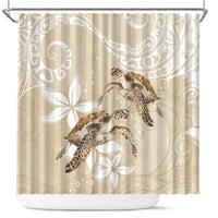 Happy Valentine's Day Polynesia Shower Curtain SeaTurtle Couple Polynesian - Pollinate Color