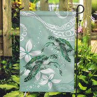 Happy Valentine's Day Polynesia Garden Flag SeaTurtle Couple Polynesian - Green Lester Color
