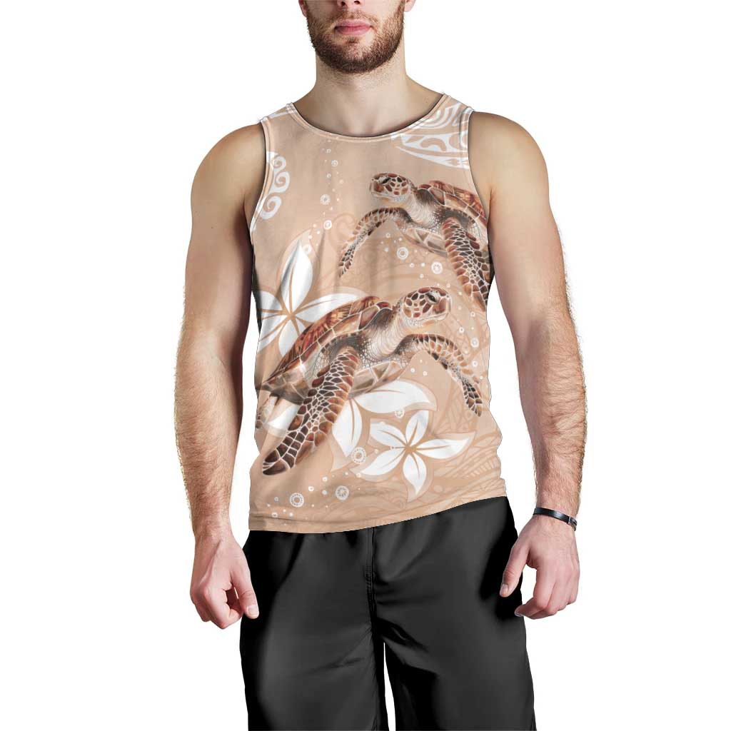 Happy Valentine's Day Polynesia Men Tank Top SeaTurtle Couple Polynesian - Desert Sand Color LT14 - Polynesian Pride