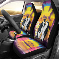 Hawaii Penguin Couple Car Seat Cover You Are My Valentine - Tropical Sunset Vibes