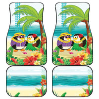 Hawaii Penguin Couple Car Mats Hawaiian Kakau - Tropical Summer Vibes