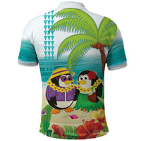 Hawaii Penguin Couple Polo Shirt Hawaiian Kakau - Tropical Summer Vibes LT14 - Polynesian Pride