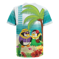Hawaii Penguin Couple Rugby Jersey Hawaiian Kakau - Tropical Summer Vibes