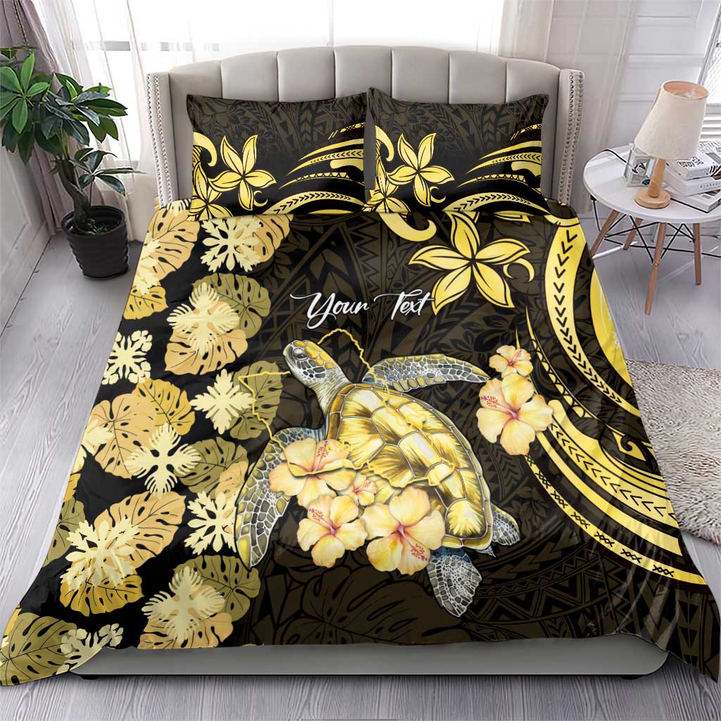 Personalised Aloha Hawaii Oahu Island Bedding Set Gathering Place Sea Turtle Ilima Flowers LT14 - Polynesian Pride