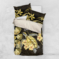 Personalised Aloha Hawaii Oahu Island Bedding Set Gathering Place Sea Turtle Ilima Flowers LT14 US Twin 172cm x 218cm Yellow - Polynesian Pride