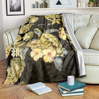 Personalised Aloha Hawaii Oahu Island Blanket Gathering Place Sea Turtle Ilima Flowers
