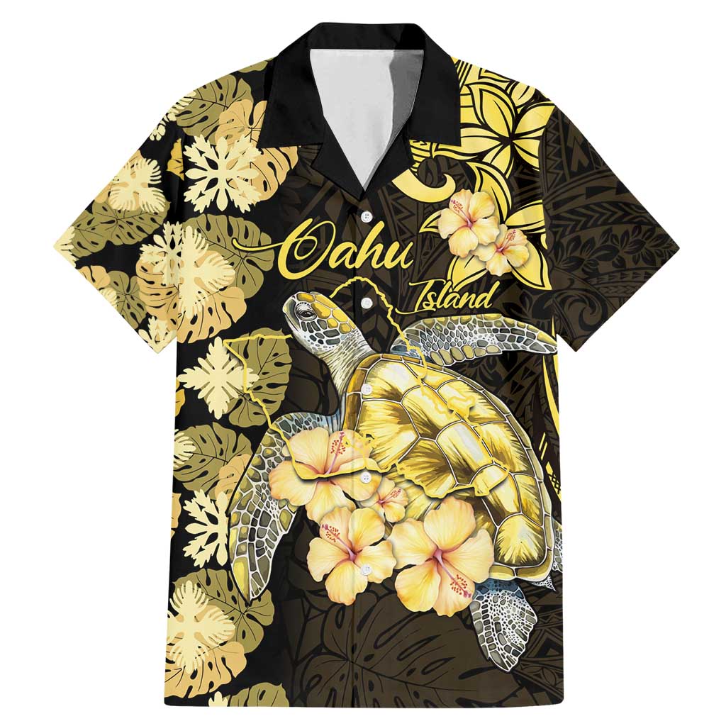 Personalised Aloha Hawaii Oahu Island Family Matching Mermaid Dress and Hawaiian Shirt Gathering Place Sea Turtle Ilima Flowers