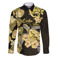 Personalised Aloha Hawaii Oahu Island Family Matching Mermaid Dress and Hawaiian Shirt Gathering Place Sea Turtle Ilima Flowers