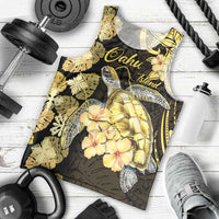 Personalised Aloha Hawaii Oahu Island Men Tank Top Gathering Place Sea Turtle Ilima Flowers