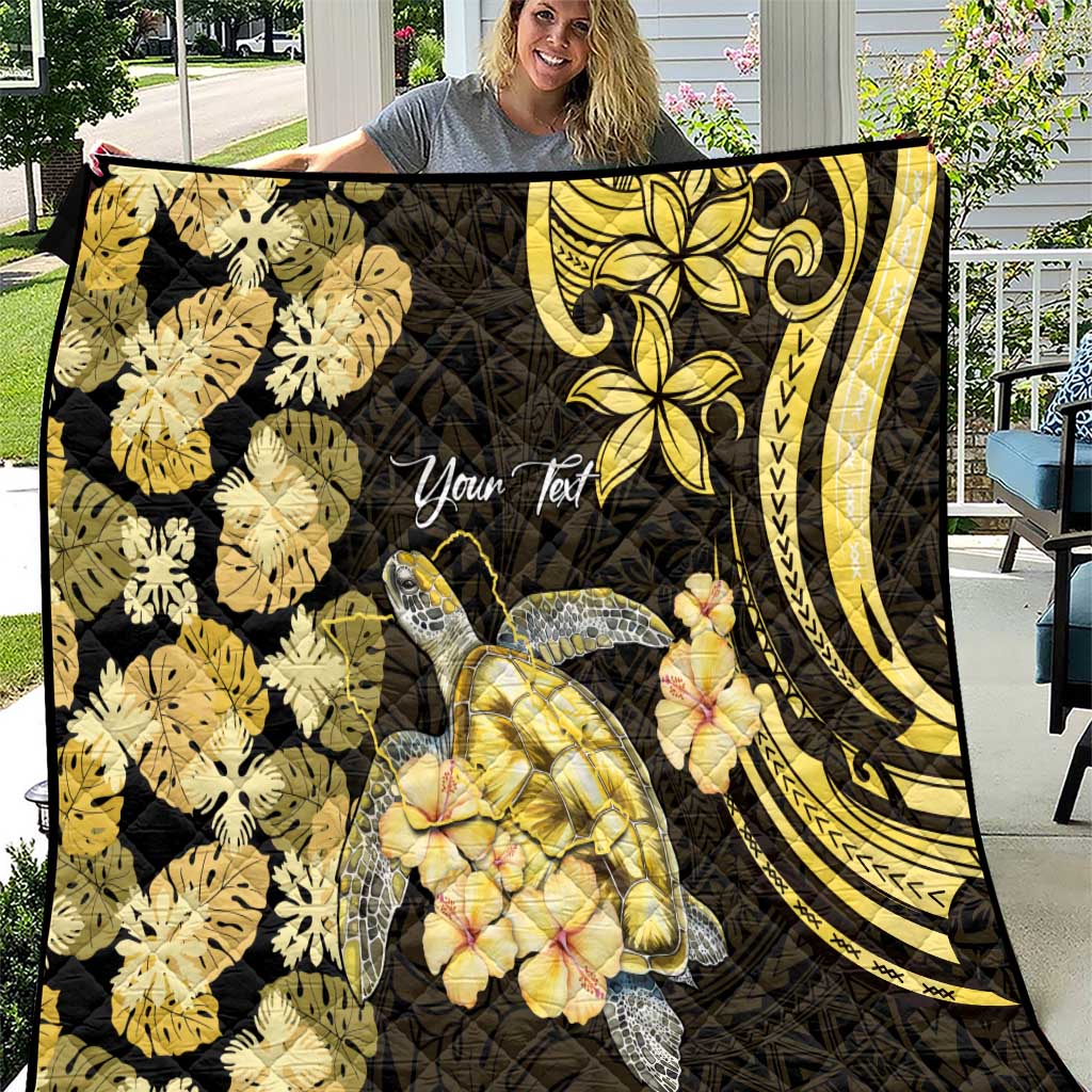 Personalised Aloha Hawaii Oahu Island Quilt Gathering Place Sea Turtle Ilima Flowers