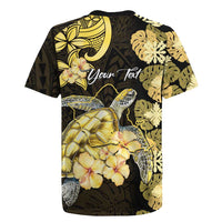 Personalised Aloha Hawaii Oahu Island Rugby Jersey Gathering Place Sea Turtle Ilima Flowers