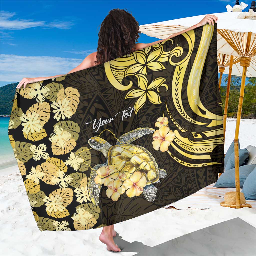 Personalised Aloha Hawaii Oahu Island Sarong Gathering Place Sea Turtle Ilima Flowers