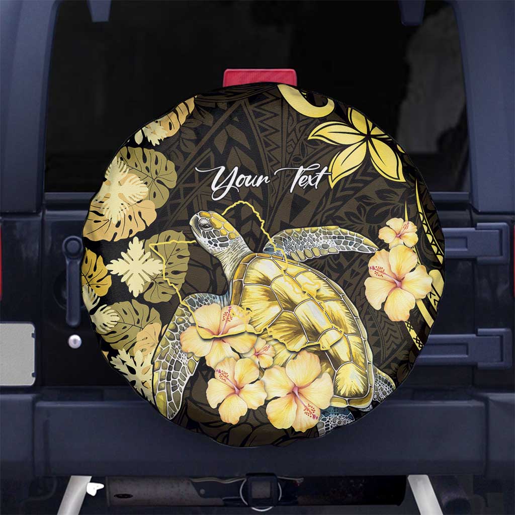 Personalised Aloha Hawaii Oahu Island Spare Tire Cover Gathering Place Sea Turtle Ilima Flowers