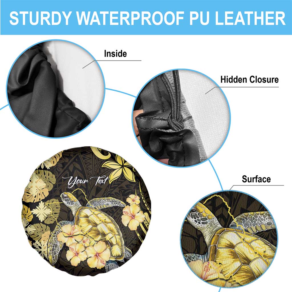 Personalised Aloha Hawaii Oahu Island Spare Tire Cover Gathering Place Sea Turtle Ilima Flowers