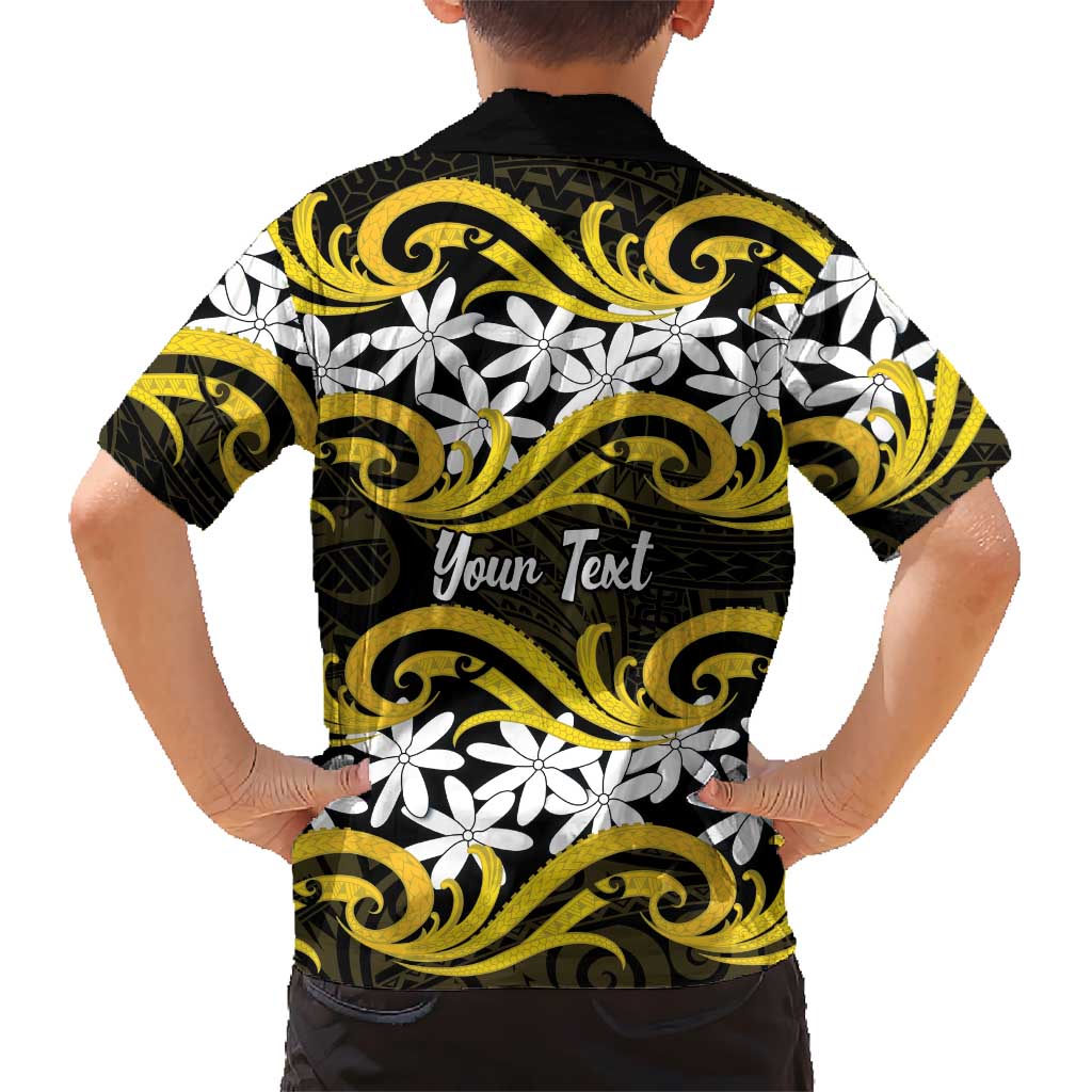 Personalised Cook Islands Aitutaki Family Matching Mermaid Dress and Hawaiian Shirt Tiare Maori Polynesian Waves Tattoo