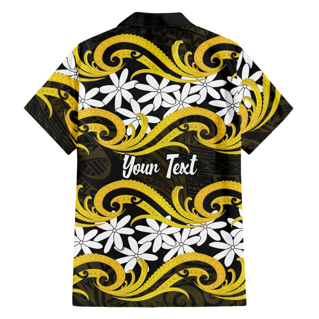 Personalised Cook Islands Aitutaki Family Matching Summer Maxi Dress and Hawaiian Shirt Tiare Maori Polynesian Waves Tattoo