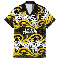 Personalised Cook Islands Aitutaki Family Matching Tank Maxi Dress and Hawaiian Shirt Tiare Maori Polynesian Waves Tattoo
