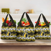 Personalised Cook Islands Aitutaki Grocery Bag Tiare Maori Polynesian Waves Tattoo