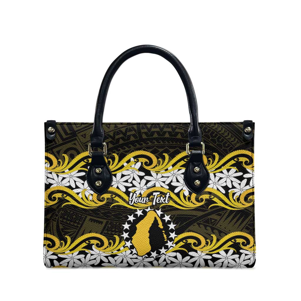 Personalised Cook Islands Aitutaki Leather Bag Tiare Maori Polynesian Waves Tattoo LT14 - Polynesian Pride