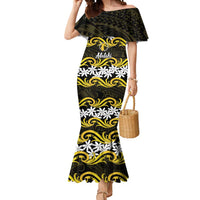 Personalised Cook Islands Aitutaki Mermaid Dress Tiare Maori Polynesian Waves Tattoo