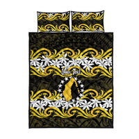 Personalised Cook Islands Aitutaki Quilt Bed Set Tiare Maori Polynesian Waves Tattoo