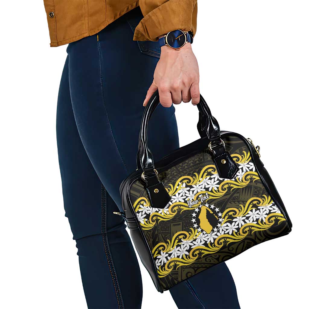 Personalised Cook Islands Aitutaki Shoulder Handbag Tiare Maori Polynesian Waves Tattoo LT14 - Polynesian Pride