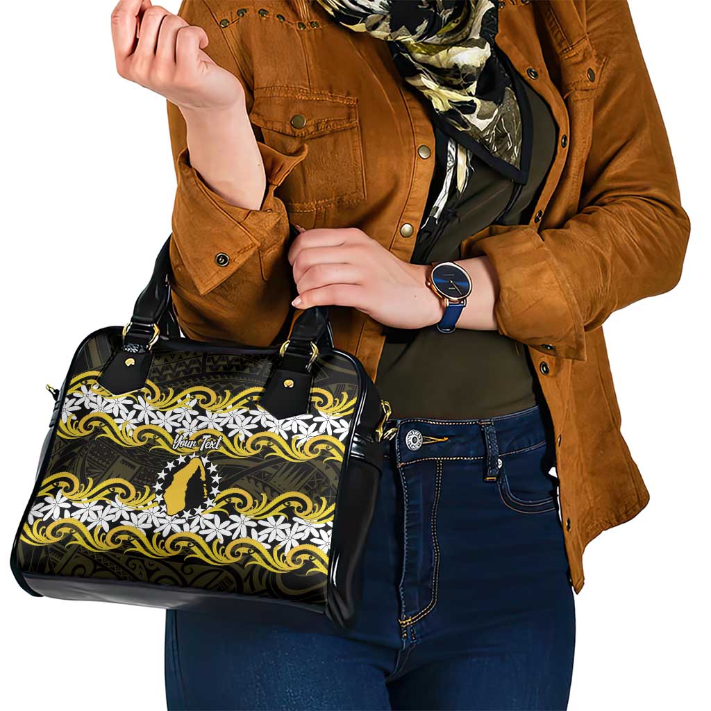 Personalised Cook Islands Aitutaki Shoulder Handbag Tiare Maori Polynesian Waves Tattoo LT14 - Polynesian Pride