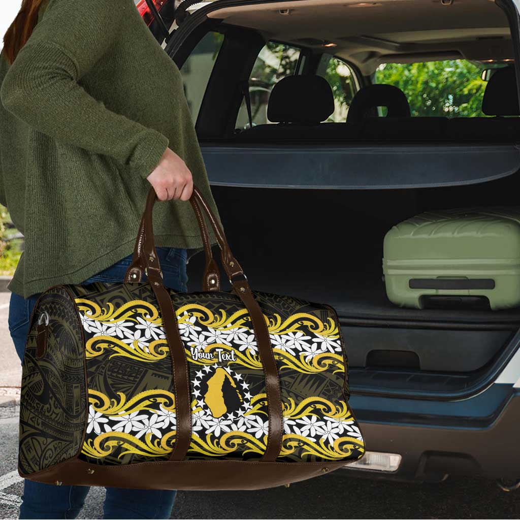 Personalised Cook Islands Aitutaki Travel Bag Tiare Maori Polynesian Waves Tattoo
