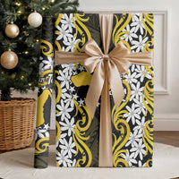 Personalised Cook Islands Aitutaki Wrapping Paper Tiare Maori Polynesian Waves Tattoo LT14 - Polynesian Pride
