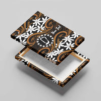 Personalised Cook Islands Rakahanga Canvas Wall Art Tiare Maori Polynesian Waves Tattoo