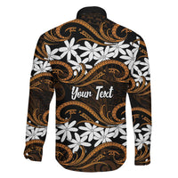 Personalised Cook Islands Rakahanga Family Matching Off The Shoulder Long Sleeve Dress and Hawaiian Shirt Tiare Maori Polynesian Waves Tattoo