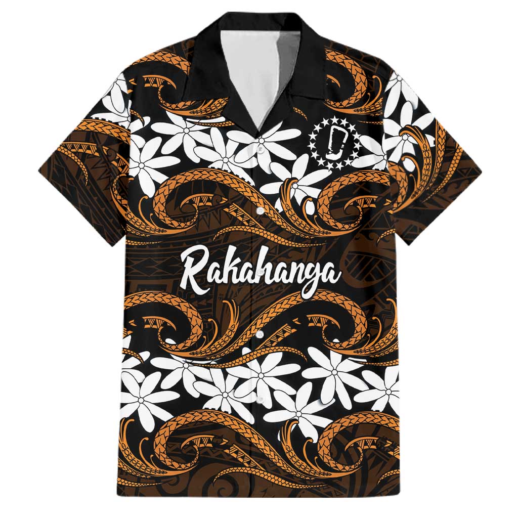 Personalised Cook Islands Rakahanga Family Matching Summer Maxi Dress and Hawaiian Shirt Tiare Maori Polynesian Waves Tattoo