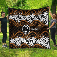 Personalised Cook Islands Rakahanga Quilt Tiare Maori Polynesian Waves Tattoo