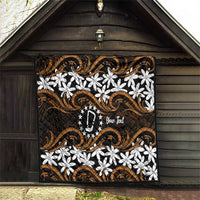 Personalised Cook Islands Rakahanga Quilt Tiare Maori Polynesian Waves Tattoo