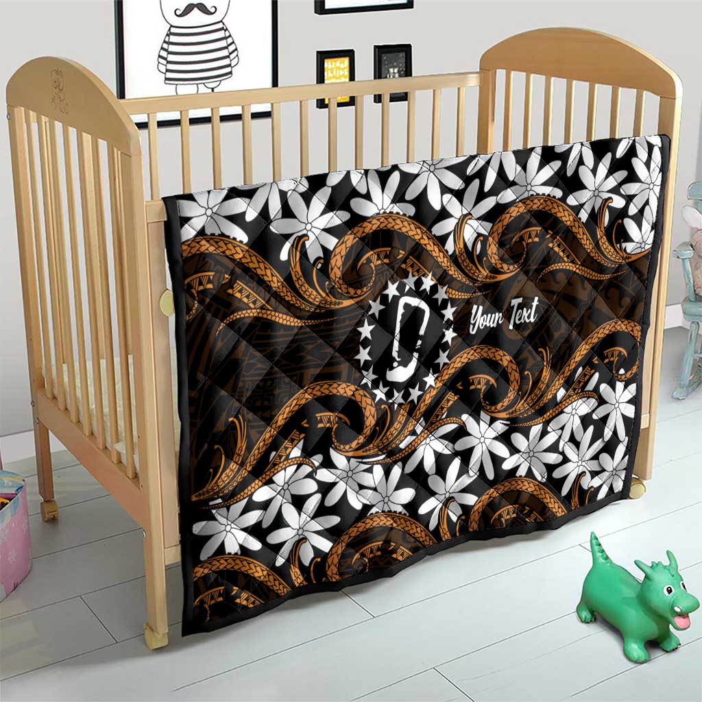 Personalised Cook Islands Rakahanga Quilt Tiare Maori Polynesian Waves Tattoo