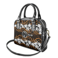Personalised Cook Islands Rakahanga Shoulder Handbag Tiare Maori Polynesian Waves Tattoo