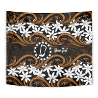 Personalised Cook Islands Rakahanga Tapestry Tiare Maori Polynesian Waves Tattoo