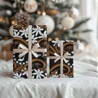 Personalised Cook Islands Rakahanga Wrapping Paper Tiare Maori Polynesian Waves Tattoo