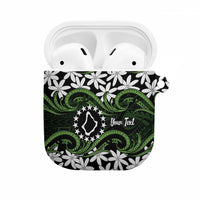 Personalised Cook Islands Palmerston AirPods Case Tiare Maori Polynesian Waves Tattoo