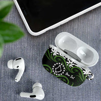 Personalised Cook Islands Palmerston AirPods Case Tiare Maori Polynesian Waves Tattoo