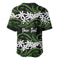Personalised Cook Islands Palmerston Baseball Jersey Tiare Maori Polynesian Waves Tattoo LT14 - Polynesian Pride