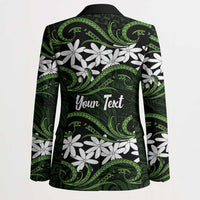 Personalised Cook Islands Palmerston Blazer Tiare Maori Polynesian Waves Tattoo