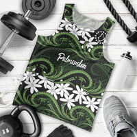 Personalised Cook Islands Palmerston Men Tank Top Tiare Maori Polynesian Waves Tattoo