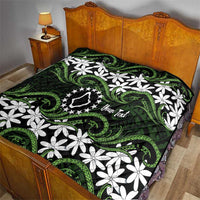 Personalised Cook Islands Palmerston Quilt Tiare Maori Polynesian Waves Tattoo LT14 - Polynesian Pride