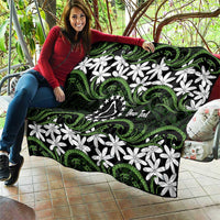 Personalised Cook Islands Palmerston Quilt Tiare Maori Polynesian Waves Tattoo LT14 - Polynesian Pride
